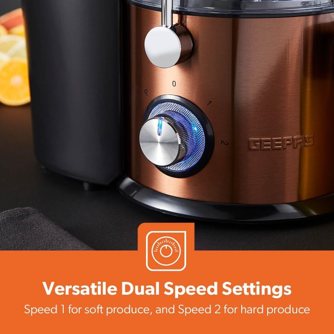 800W Centrifugal Juicer Whole Fruit Vegetable Extractor 75mm Wide Mouth