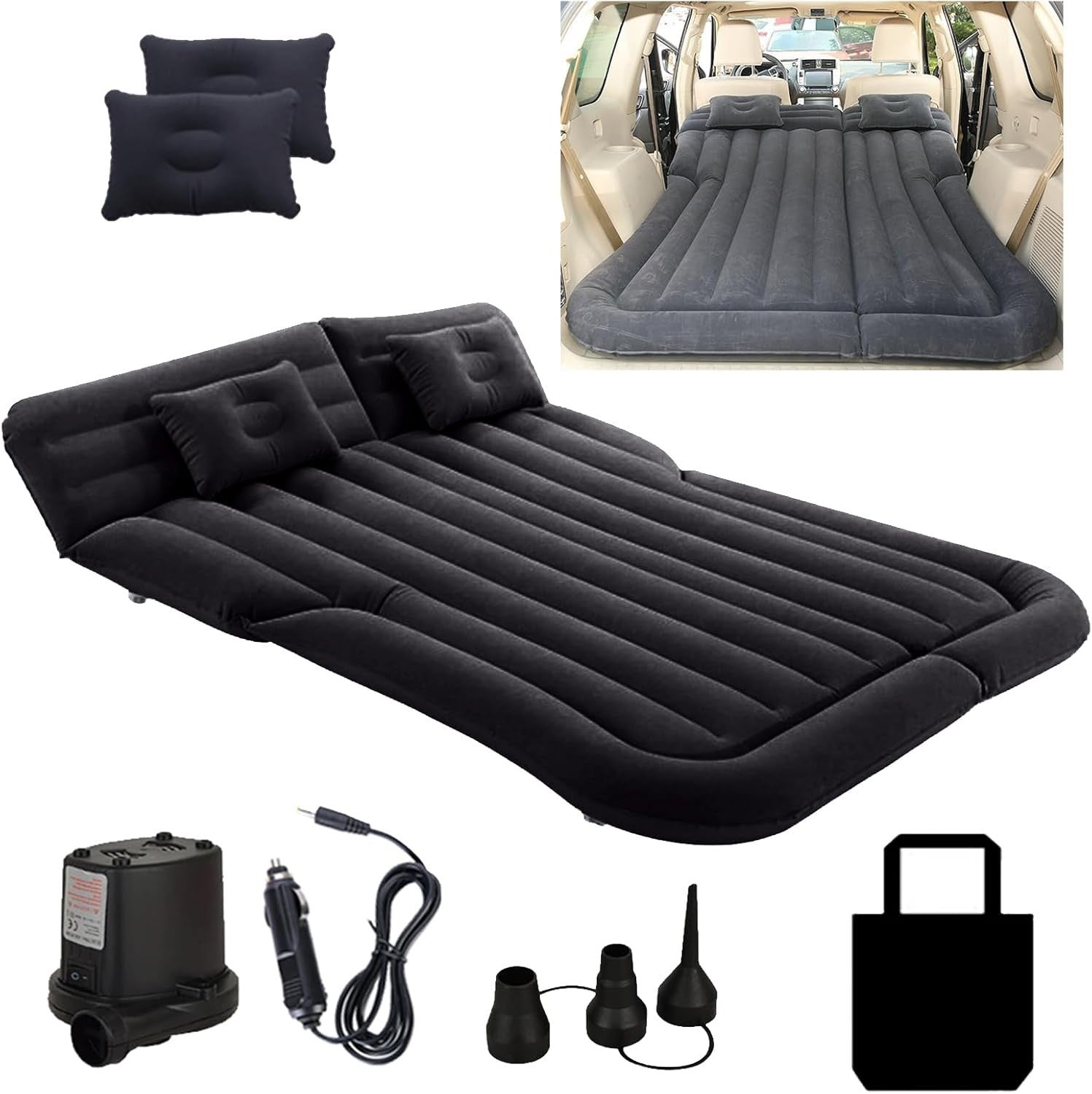 Large SUV Truck Inflatable Car Mattress 175×135×15CM with Pump