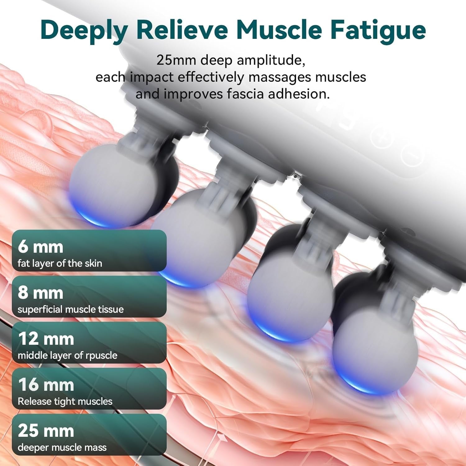 Deep Tissue Massage Gun 16 Head Muscle Massager 9 Speeds Pain Relief Recovery