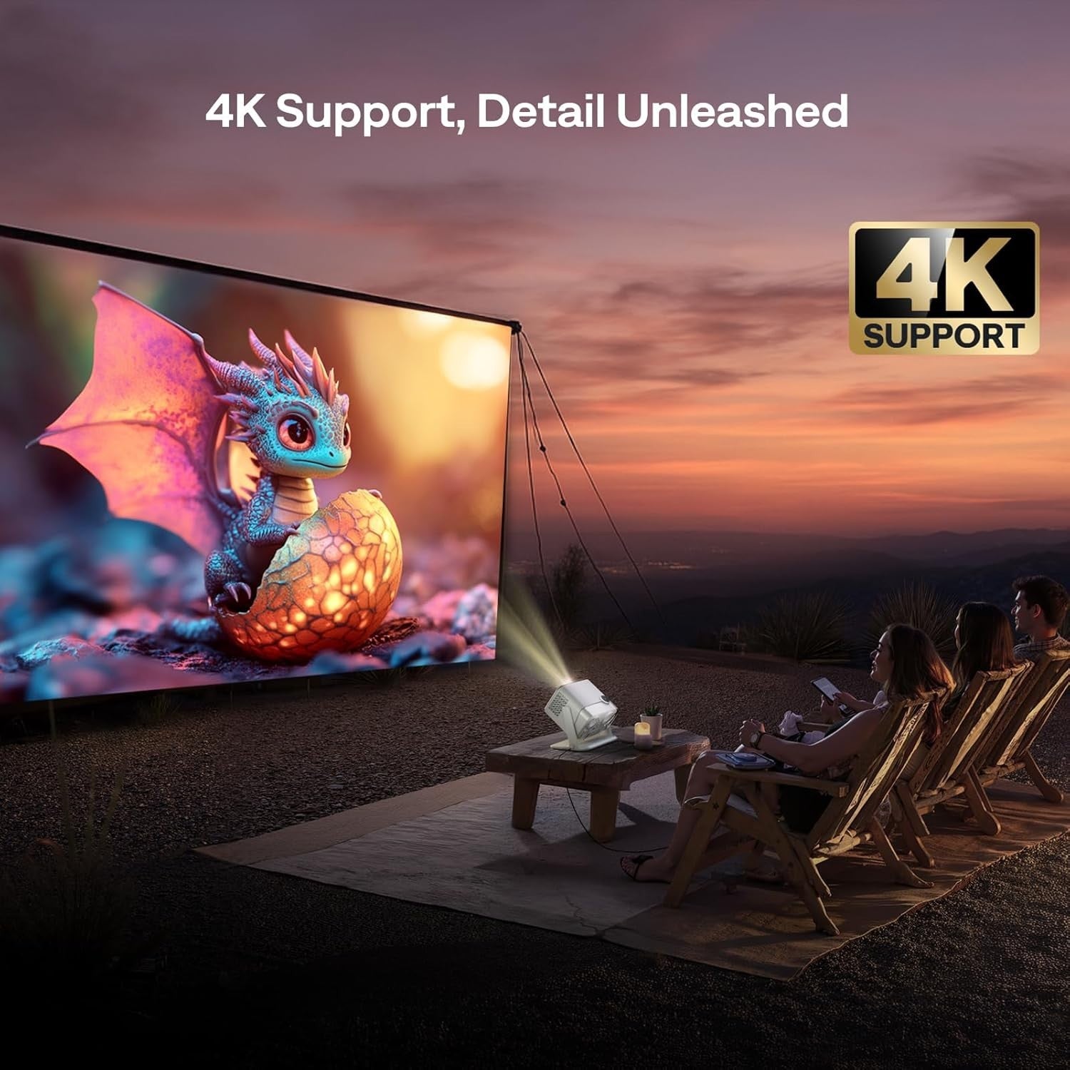 Google TV 1080P Smart Projector 500 ANSI Dolby 20W WiFi Bluetooth