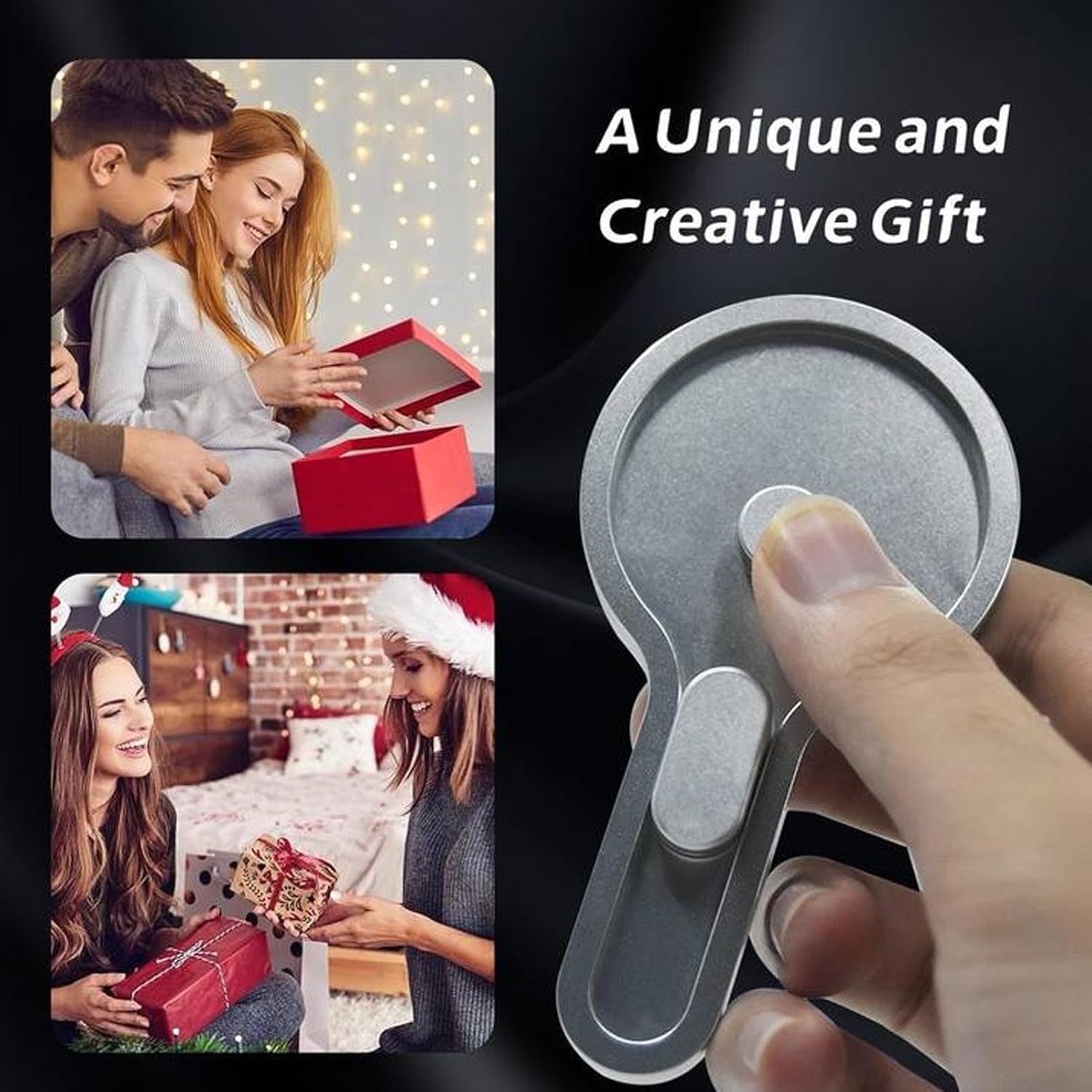 Stainless Steel Push Card Fidget Slider Haptic Click Stress Relief Toy