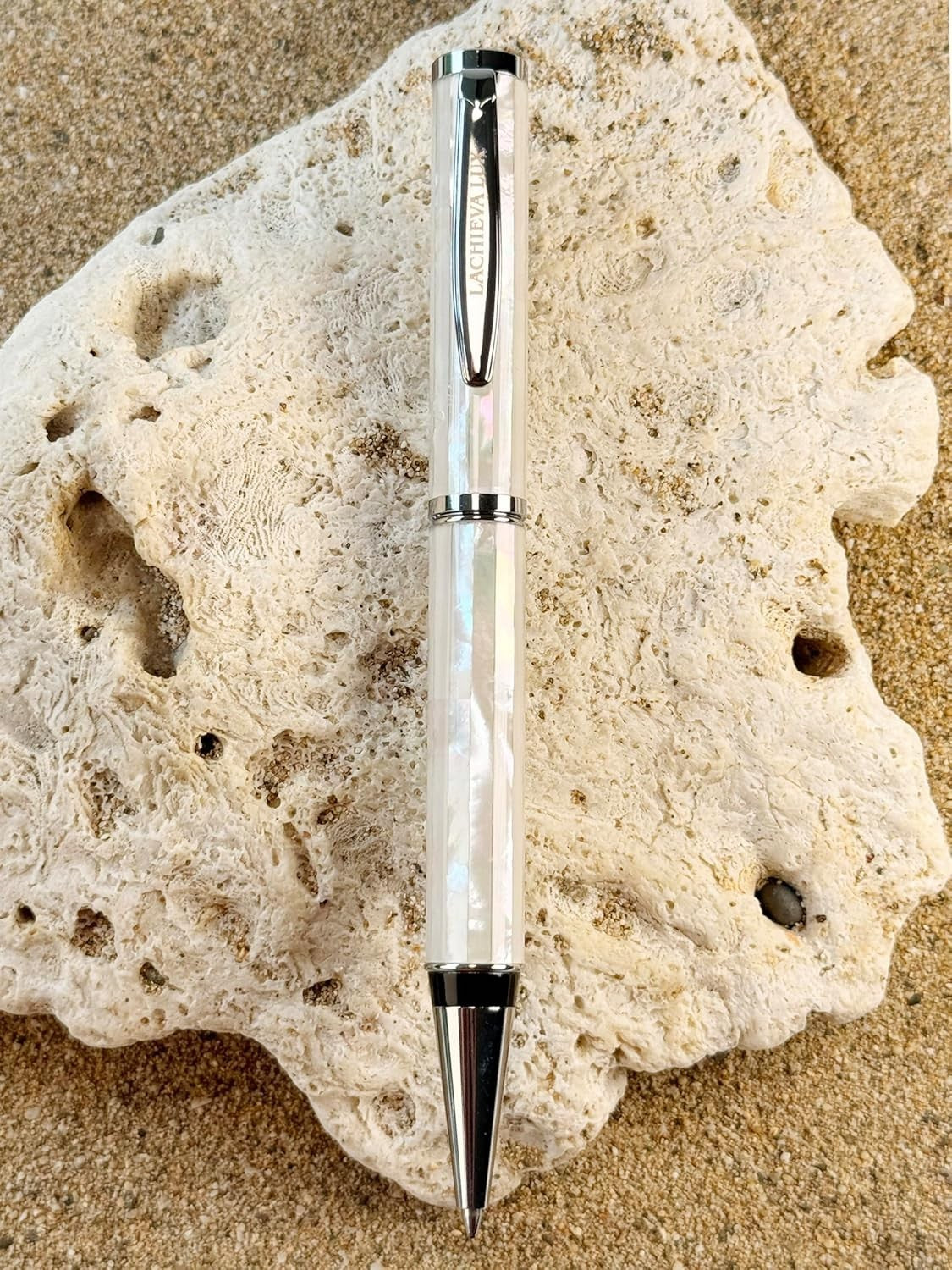 Luxury White Mother of Pearl Ballpoint Pen Gift Set