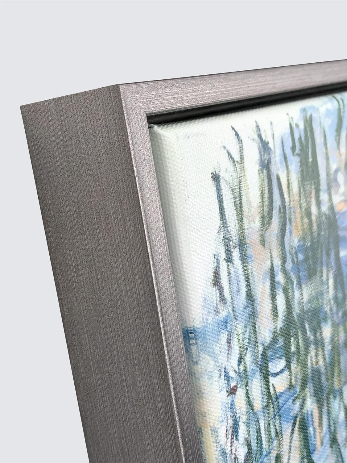 Water Lilies Canvas Wall Art Framed Monet Print Silver