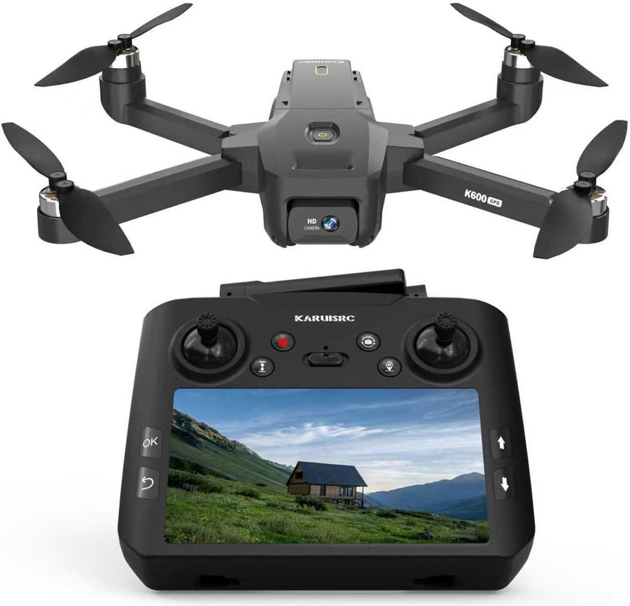4.5" HD Screen GPS Drone 1080P Camera Auto Return Follow Me Brushless Drone