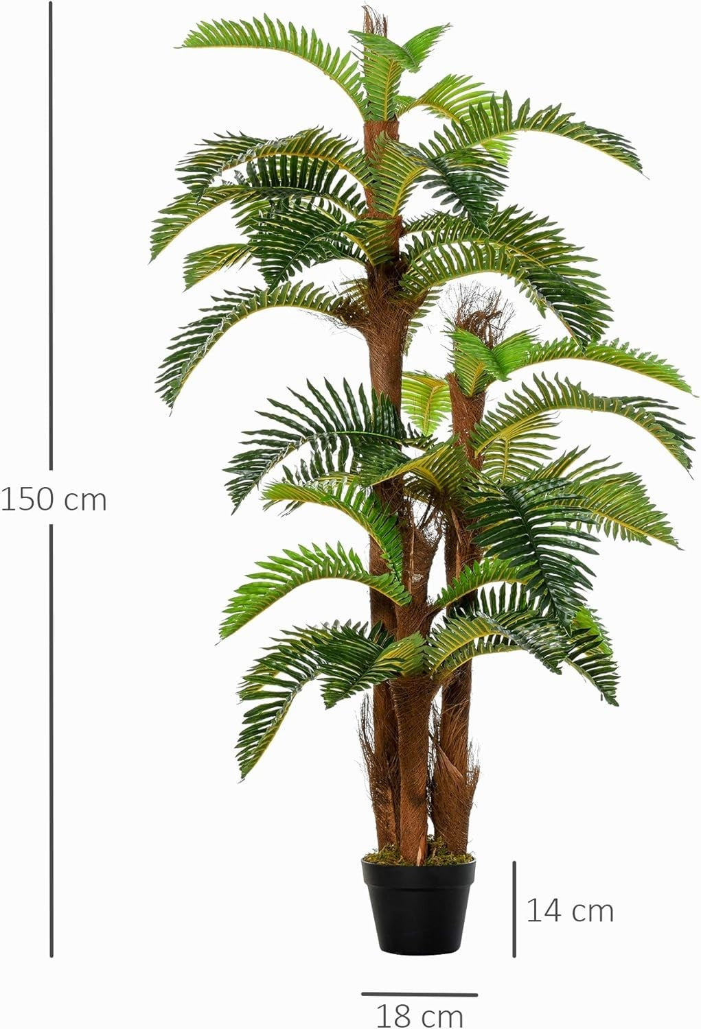 Artificial Tropical Fern Tree 150cm / 5FT  Faux Green Plant Potted Home Decor