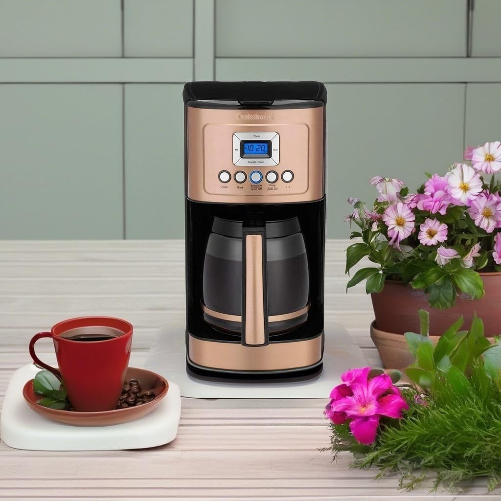 14 Cup Programmable Coffee Maker | Hotter Brew Tech | Bold Strength | Copper