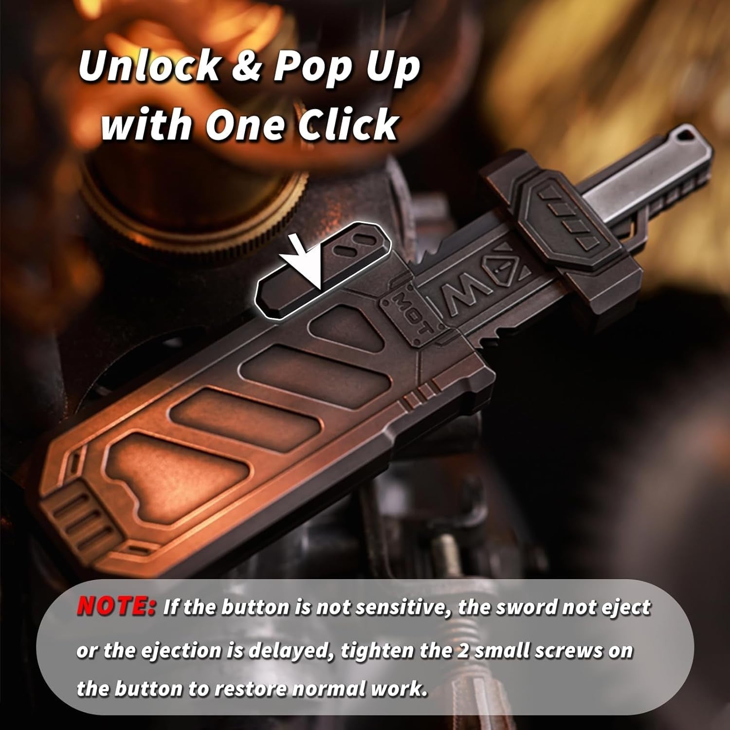Metal Sword Fidget Slider EDC Stress Relief Clicker Toy