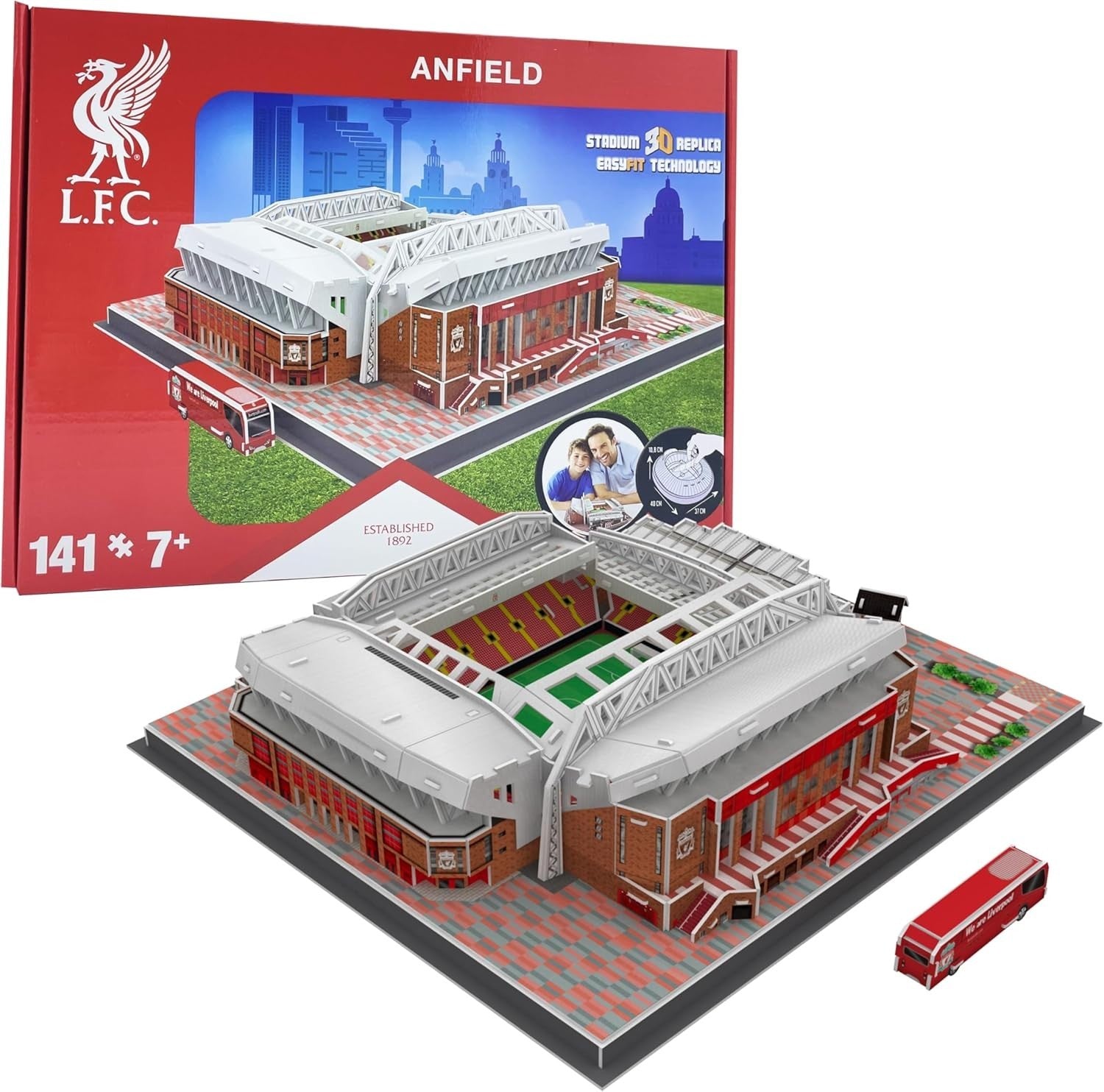 3D Football Stadium Puzzle 141 Piece Soccer Arena Model Kit Gift