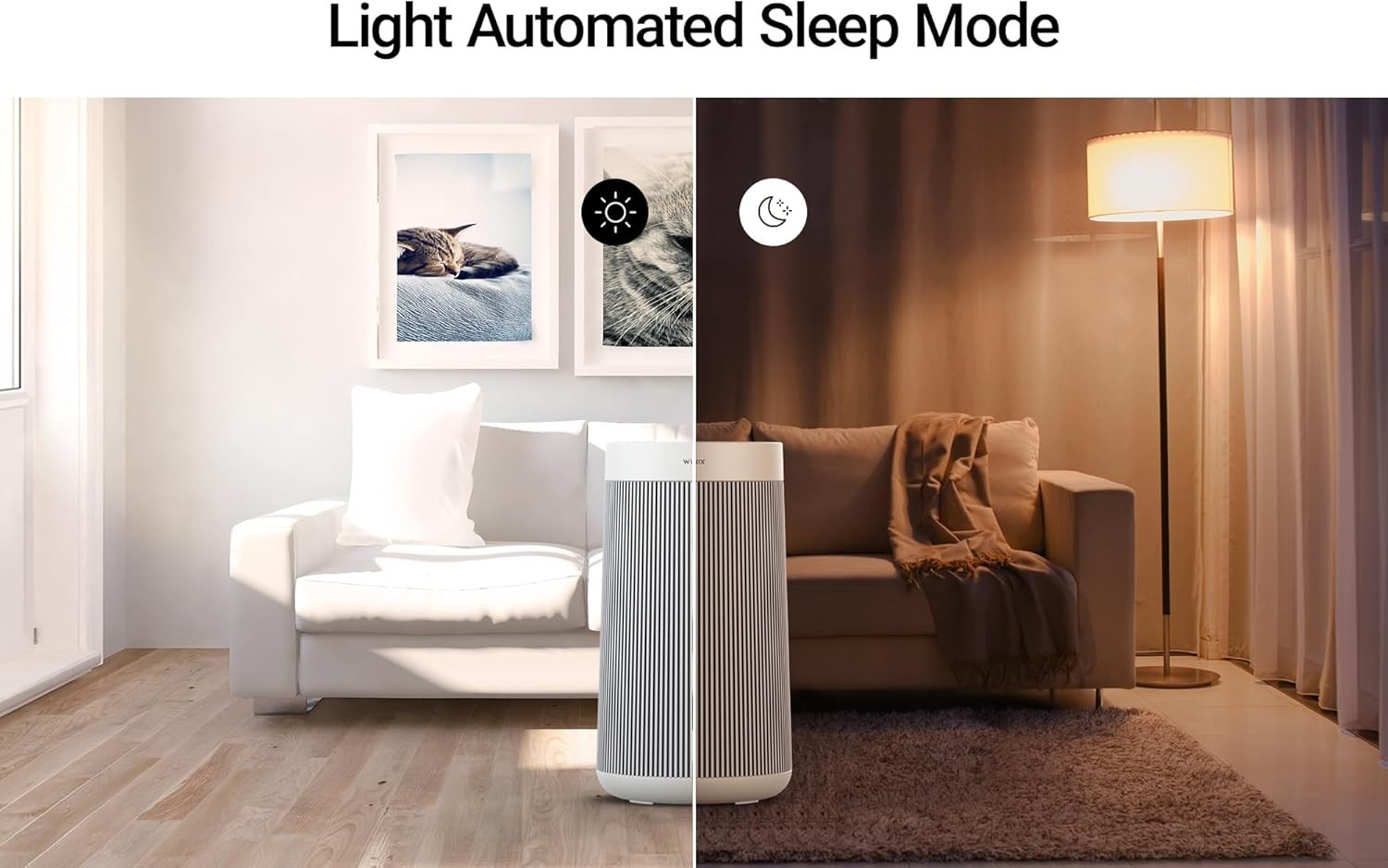 Smart HEPA Air Purifier 120m² CADR 500 Smoke Dust Allergy Removal