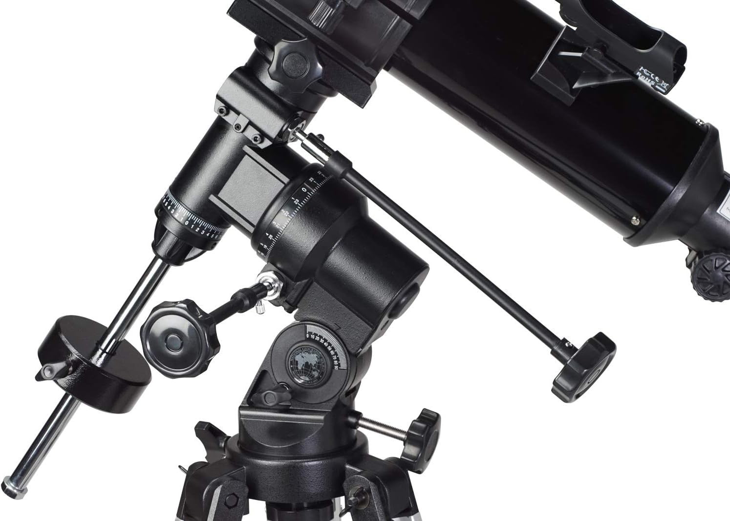 90/900 Refractor Telescope EQ3 with Mount Tripod Black Beginner Kit