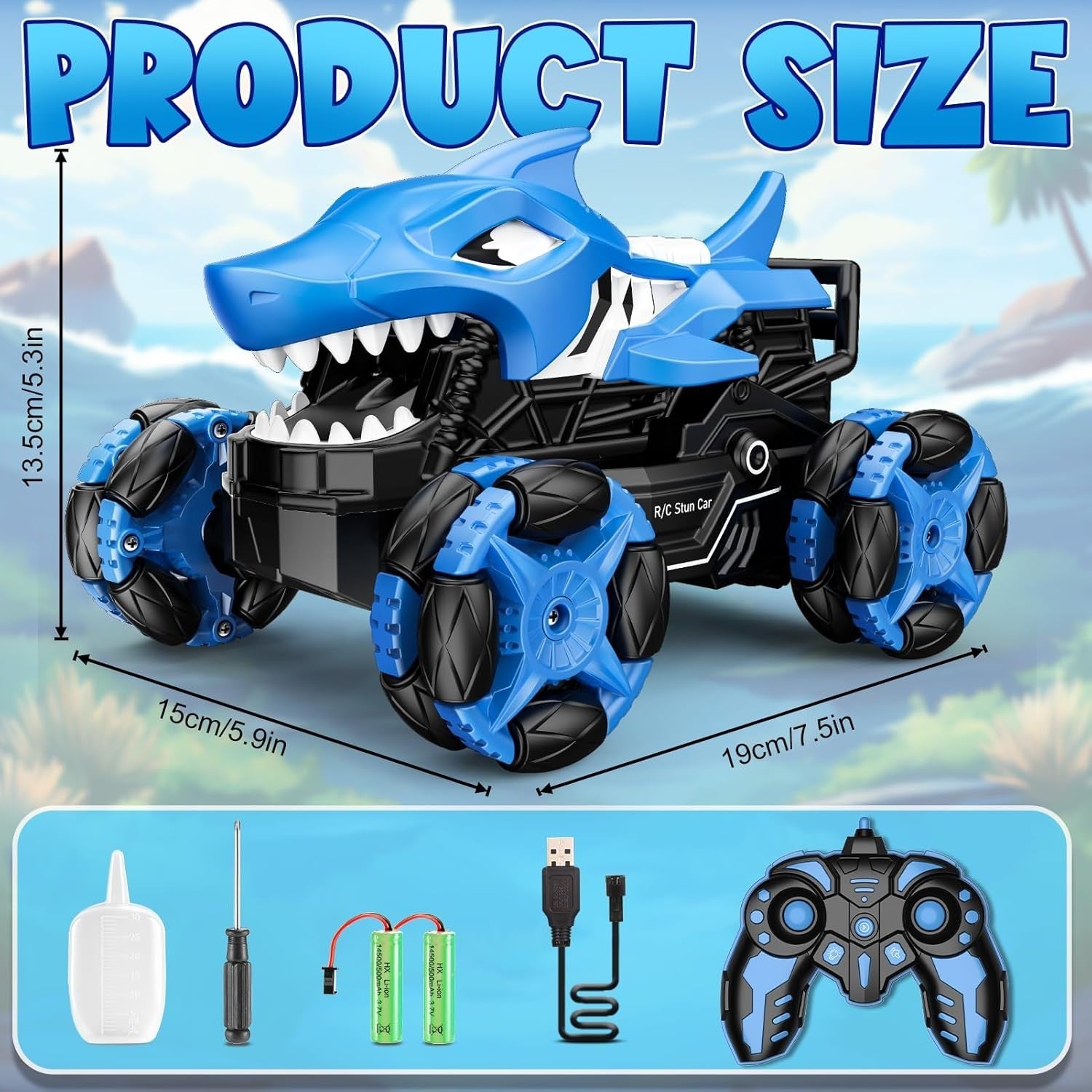 Monster Truck RC Car | 4WD Terrain Stomp Remote Control Car with Spray