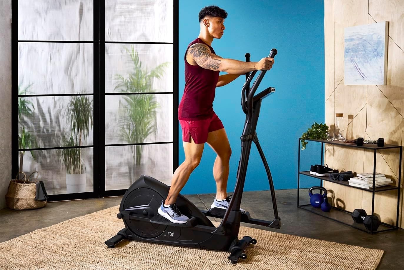 Smart Home Cross Trainer, 16" Stride, 16-Level Electro-Magnetic Resistance
