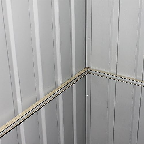 8x4 ft Outdoor Metal Garden Shed Lockable Storage with Ventilation
