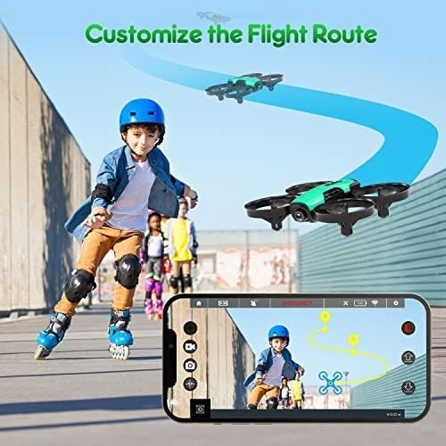 Mini Kids Drone with Adjustable Camera, Easy Fly, 2 Batteries & Crash Guard