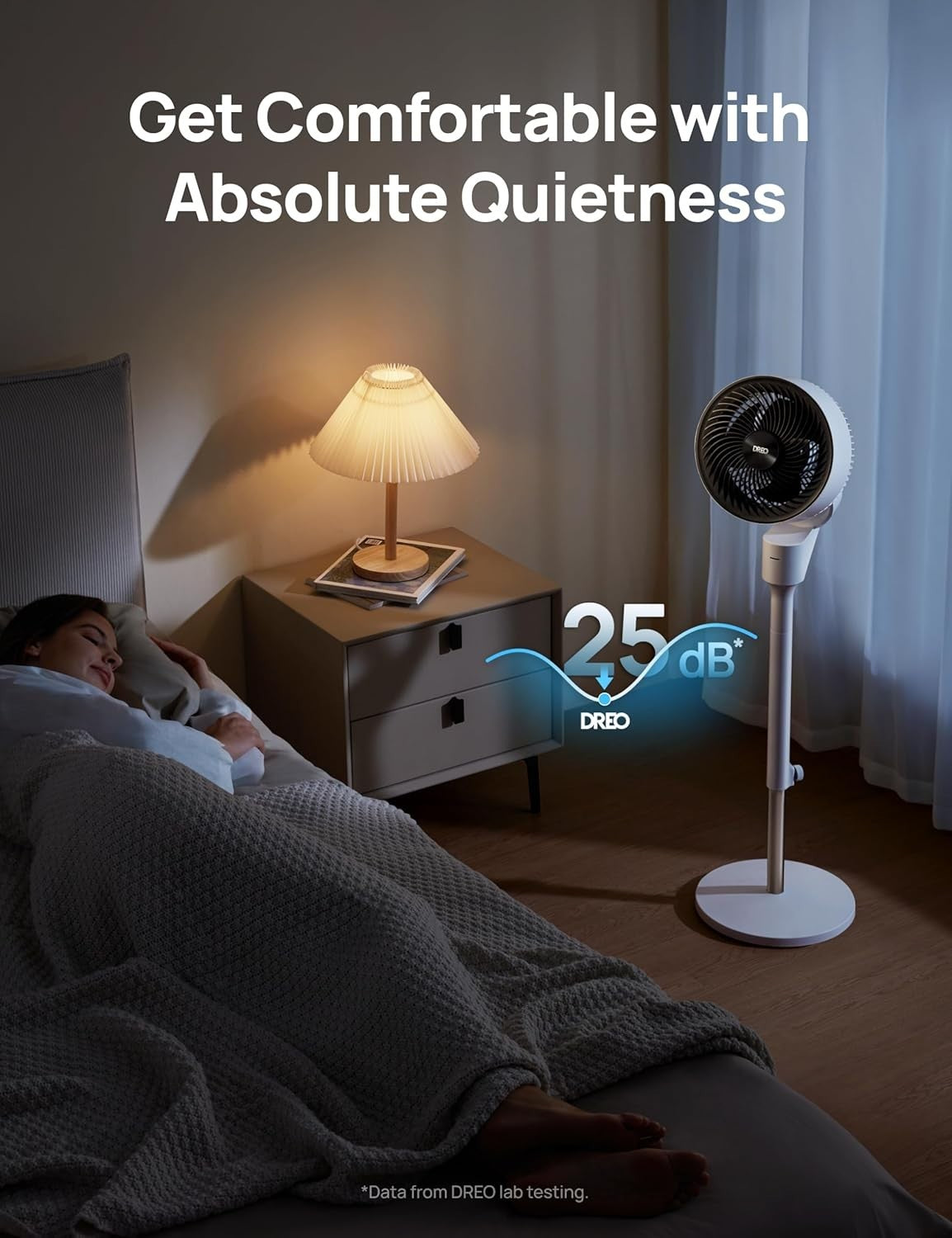 80ft Electric Standing Fan – 3-Speed Quiet Oscillating Pedestal w Remote Control