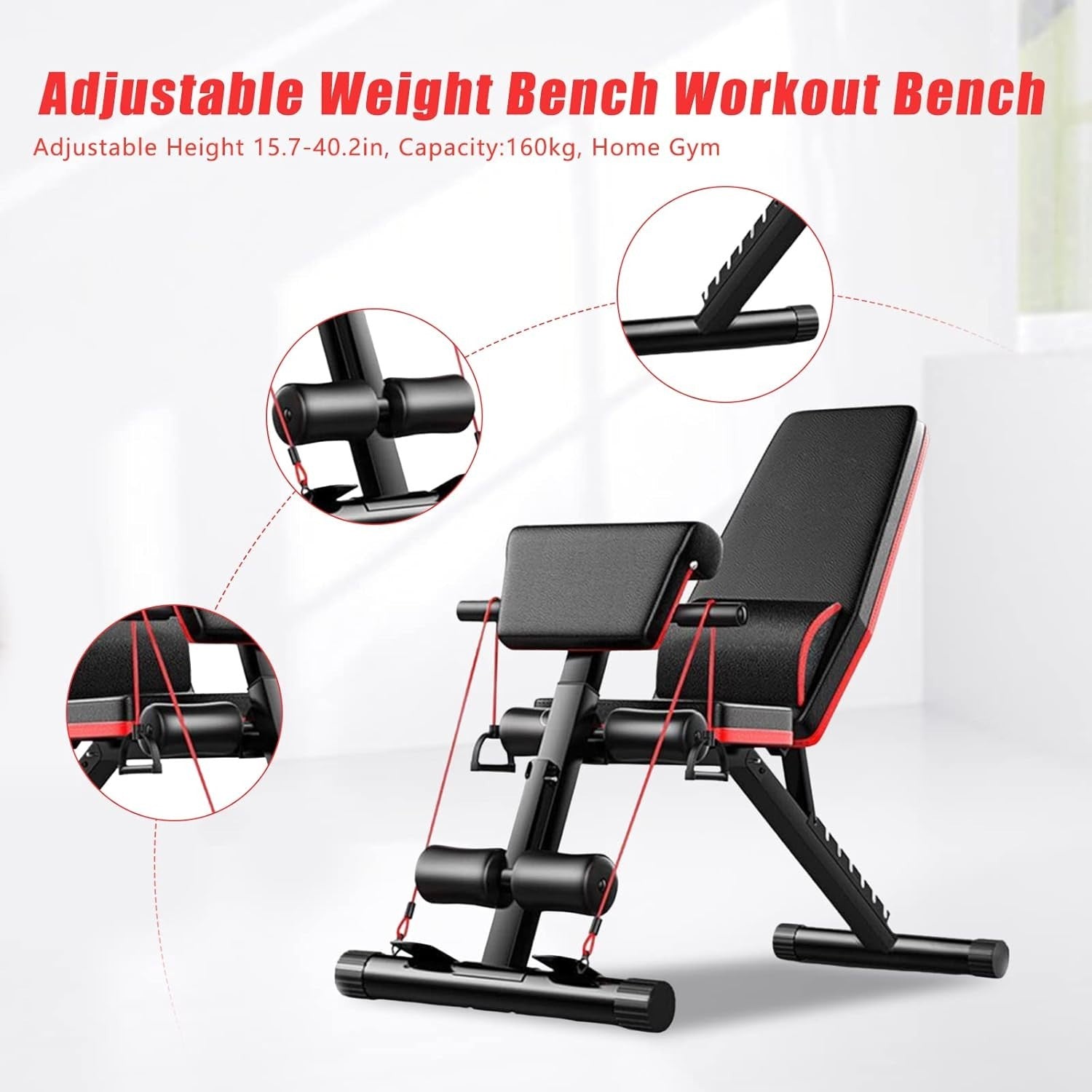 Adjustable Folding Weight Bench 7 Position Home Gym Sit Up Press