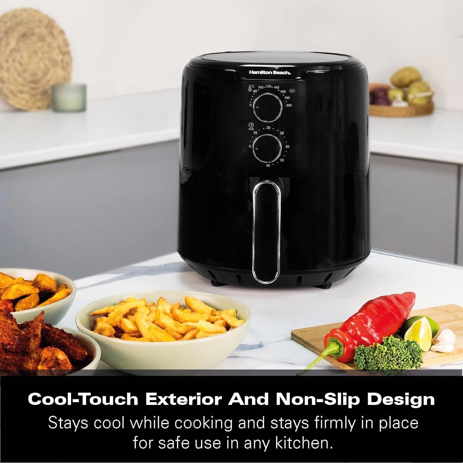 4.2L Manual Air Fryer | Energy Saving 1300W | Timer & Temp Control | Fry Roast