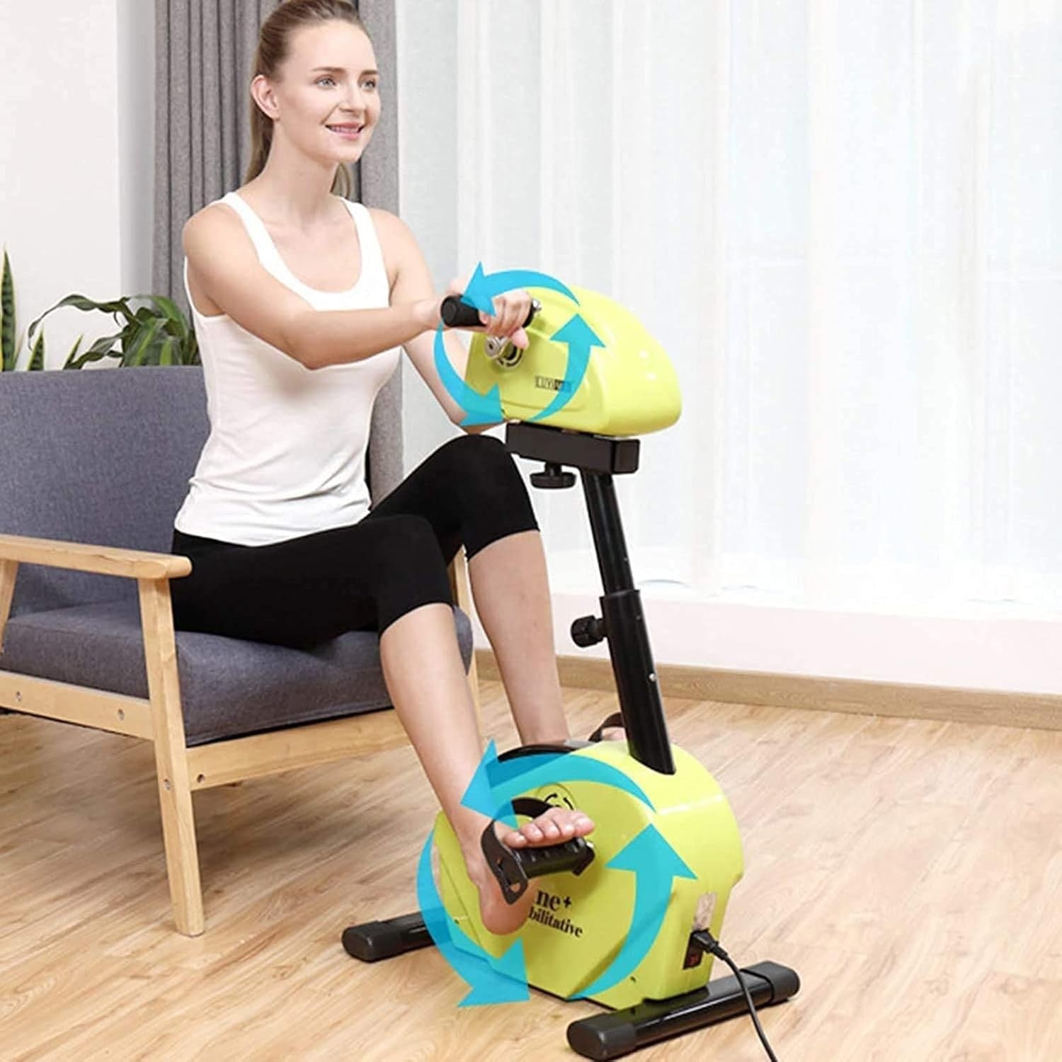 Electric Pedal Exerciser Mini Recumbent Arm Leg Rehab Bike Adjustable Seniors