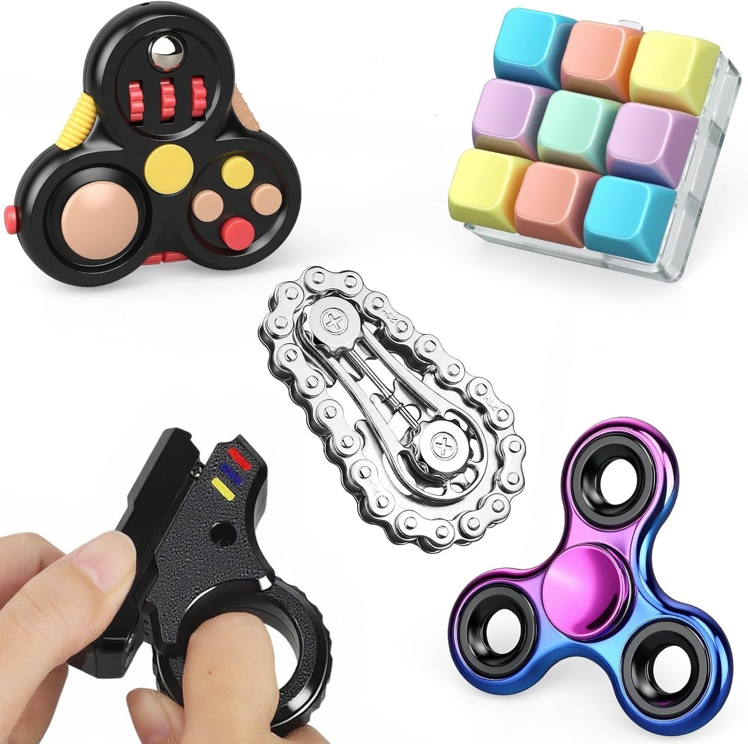 5PCS Fidget Toys Set Sensory Stress Relief Focus Tools Desk Gadgets