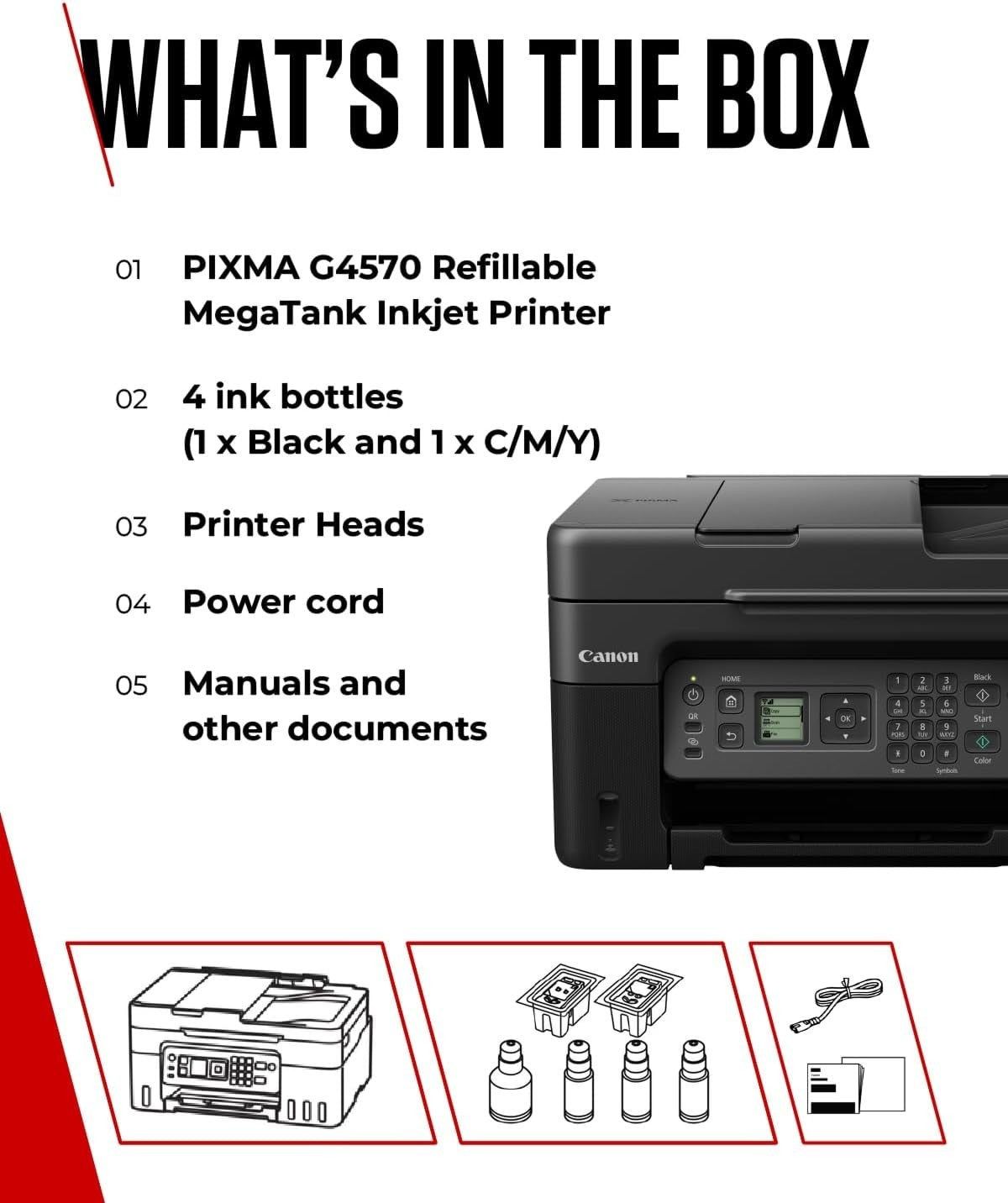 Wireless Colour MegaTank All-in-One Printer Copy Scan Fax Auto-Duplex