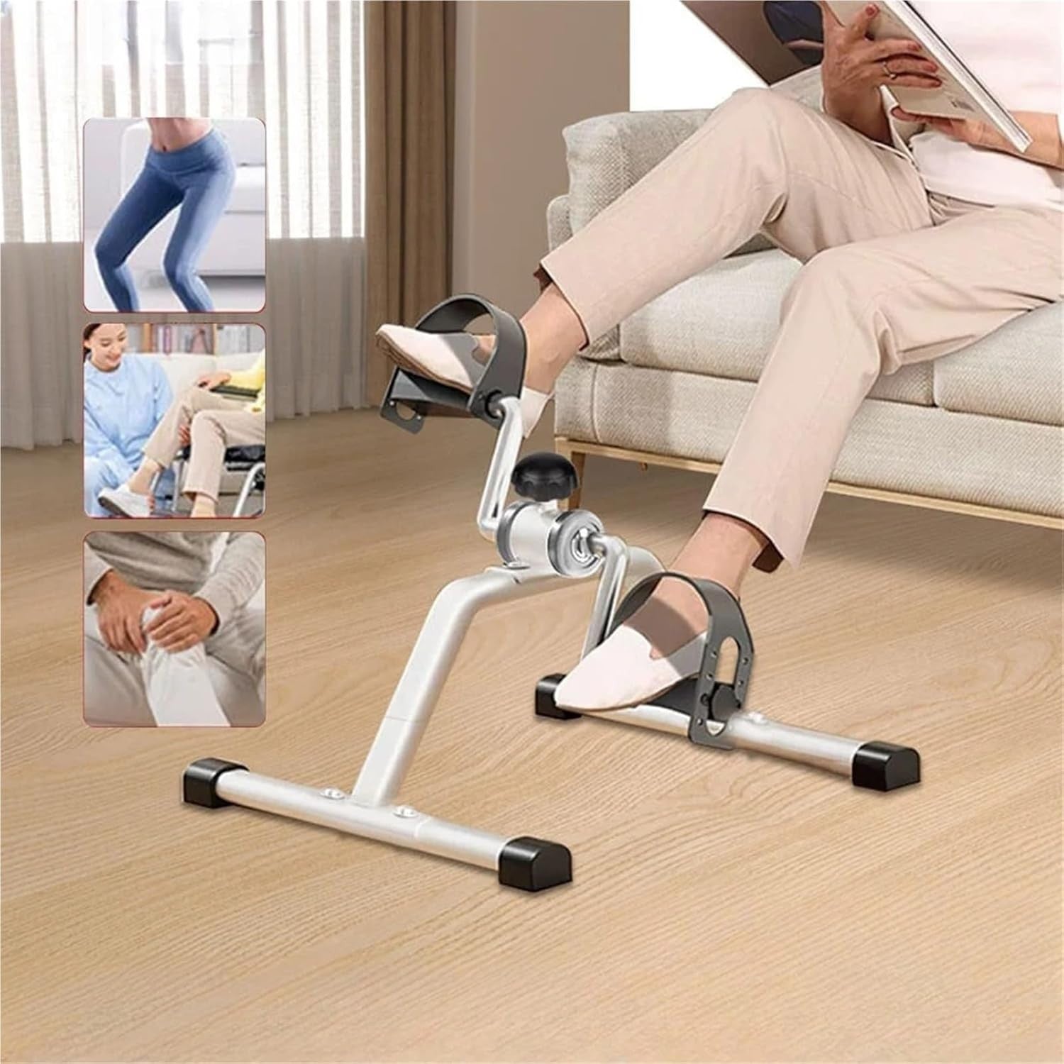 Portable Mini Pedal Exerciser Under Desk Low Impact Foot Trainer