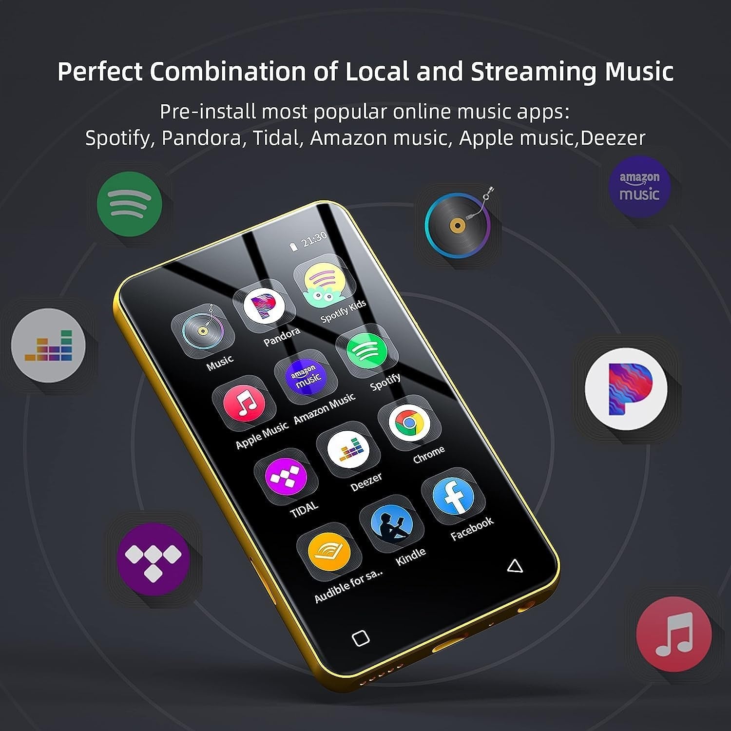 80GB MP3 Player Bluetooth WiFi 4" Touch Screen HiFi MP4