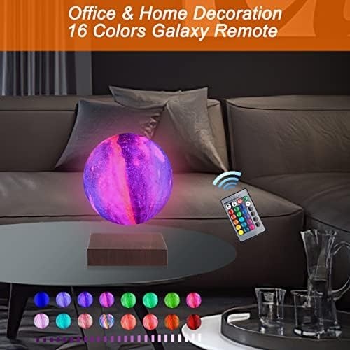 Levitating Galaxy Moon Lamp 16-Color Floating LED Light with Remote Control