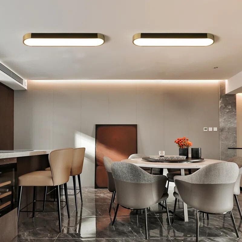 70CM Dimmable LED Ceiling Light Remote Control Gold Black Flush 36W 6500K