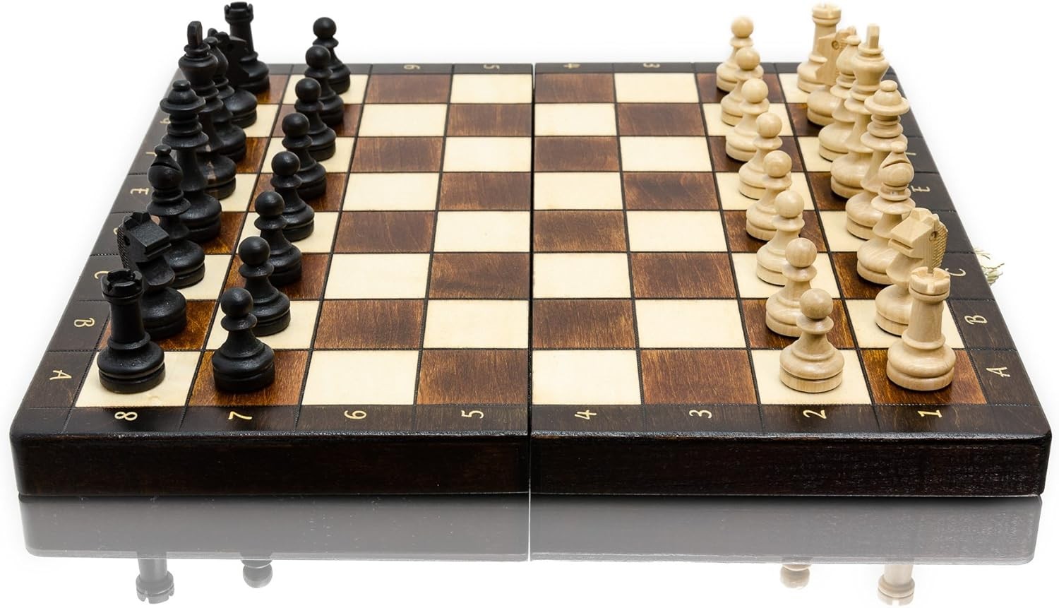 Magnetic 28cm Wooden Chess Set | Portable Folding Travel Board | Handcrafted Gam