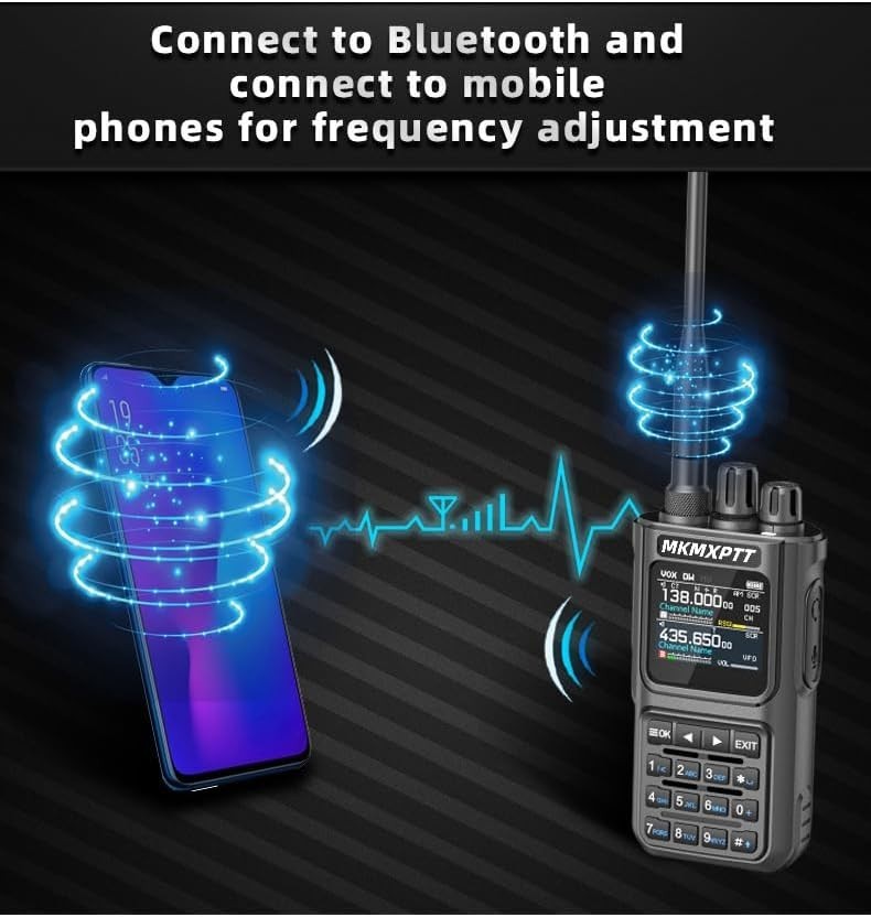 10W GPS Dual Band Walkie Talkie 6000mAh Long Range Dual Screen Radio