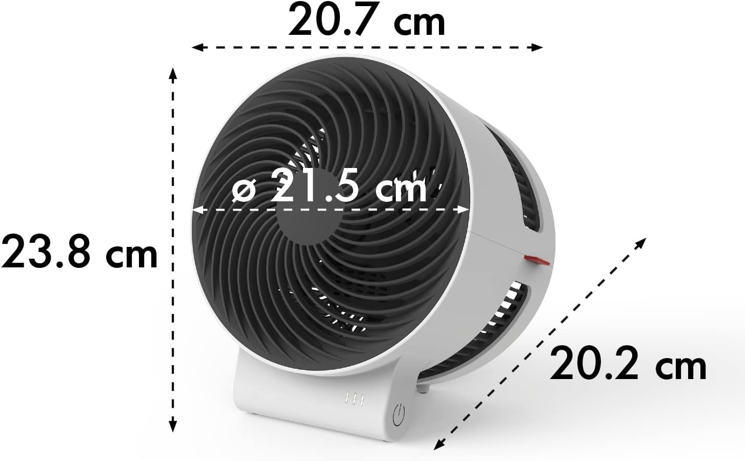 6" Compact Desk Fan – Touch Control LED Indicator 3 Speeds Quiet Cooling Airflow