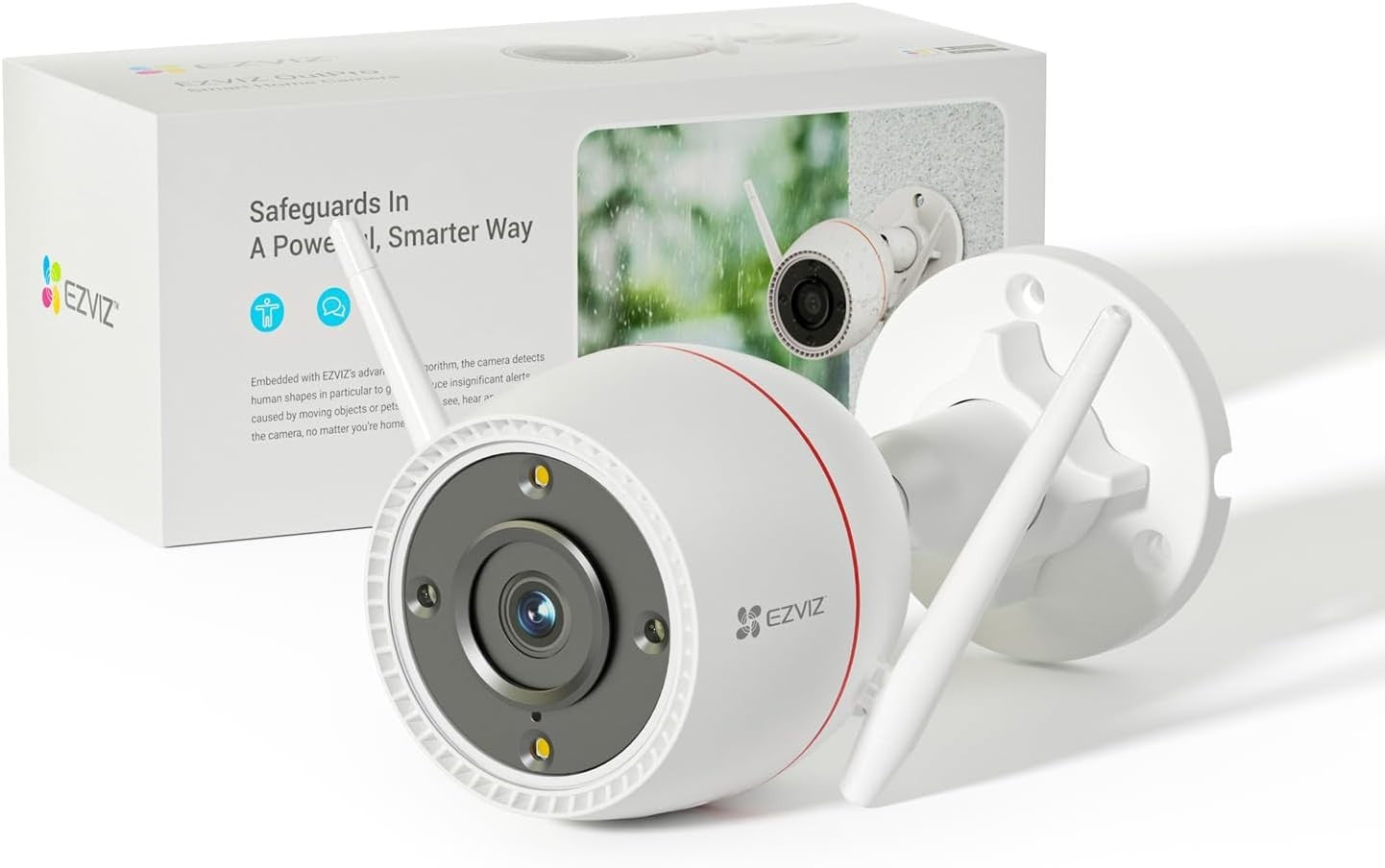 2K Outdoor Security Camera WiFi AI Human Detection Color Night Vision