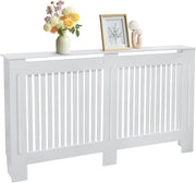 Extra Large White Radiator Cover Cabinet 101cm Tall MDF Vertical Heater Cover