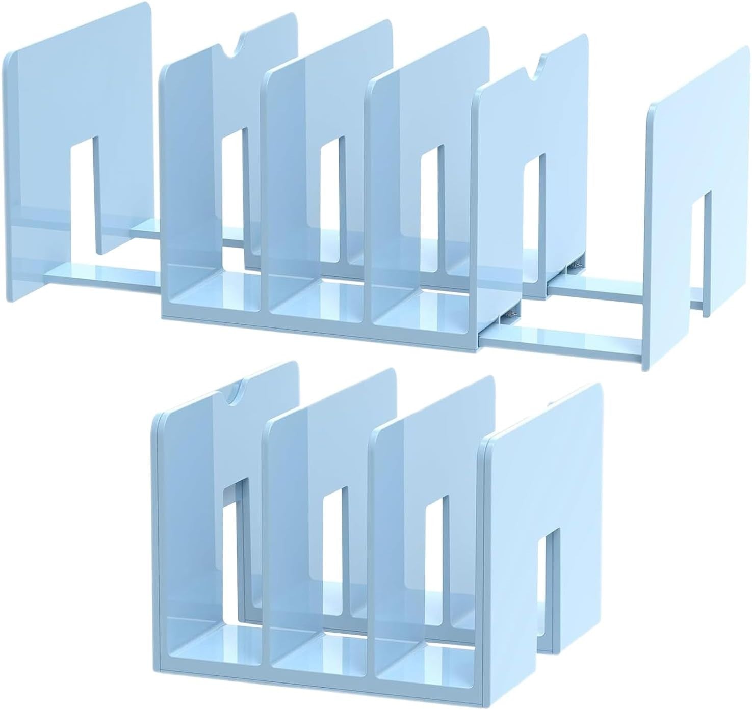 Expandable Desk File Organizers Set of 2 5-Tray Letter & Paper Storage