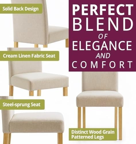 Folding Dining Table and 4 Chairs Set Light Oak Cream for Small Spaces