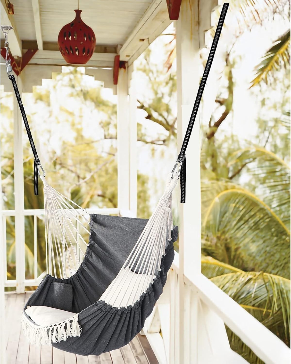Double Hammock Chair with 2 Cushions & Straps | 500kg Heavy Duty Indoor Swing