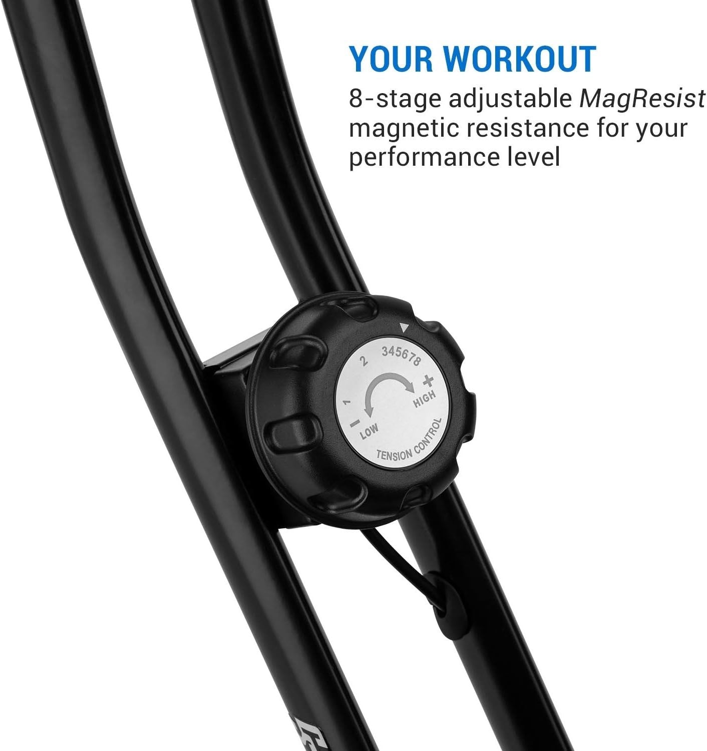 Foldable Magnetic Exercise Bike w/ LCD Monitor, 8 Resistance Levels & Holder