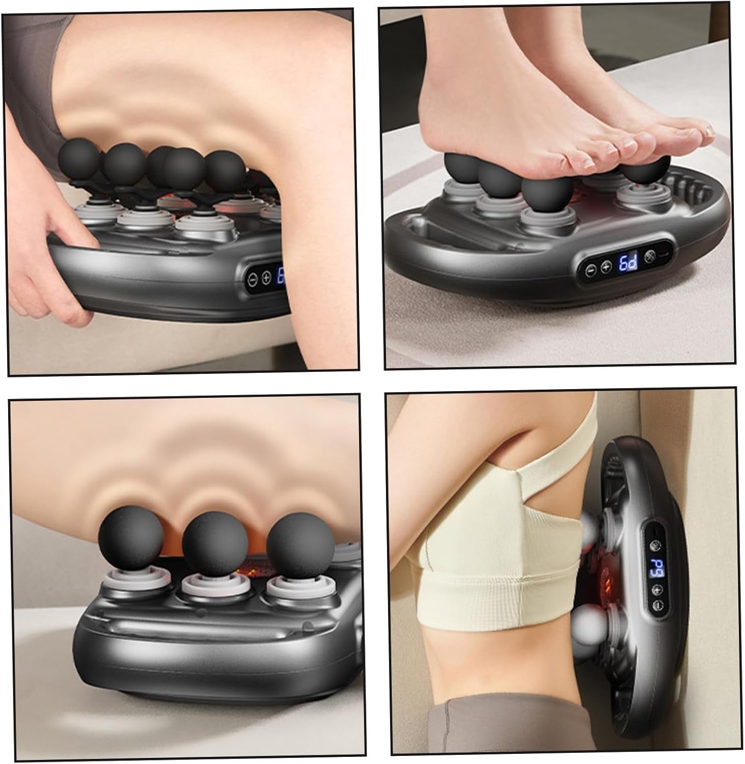 Heated Percussion Massage Gun 12 Head Deep Tissue Muscle Relief 9 Speed