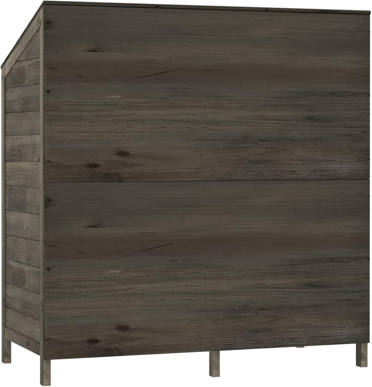 Wooden Garden Shed Outdoor Storage 102x52x112cm Solid Fir Wood Anthracite\