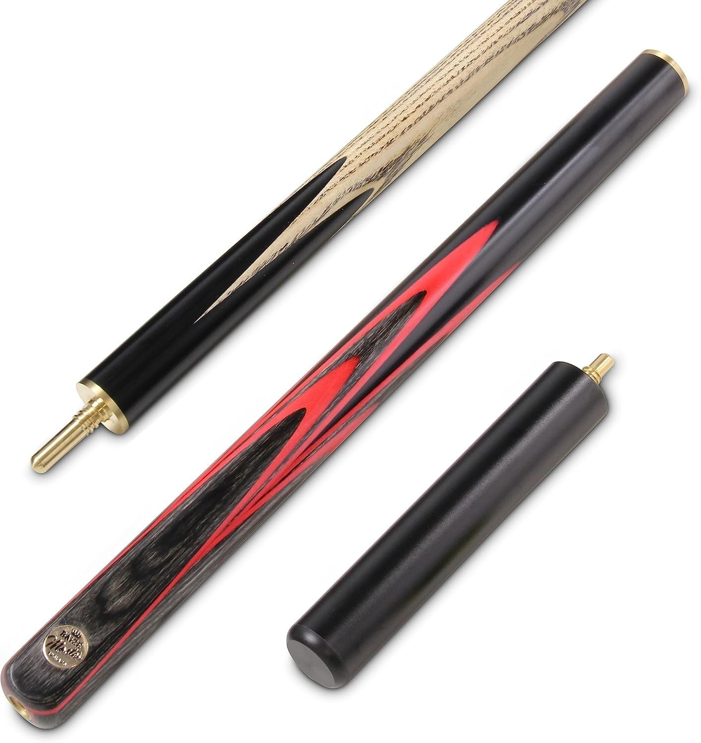 57” Professional English Pool Cue 3/4 Joint Ebony Spliced 8mm Tip