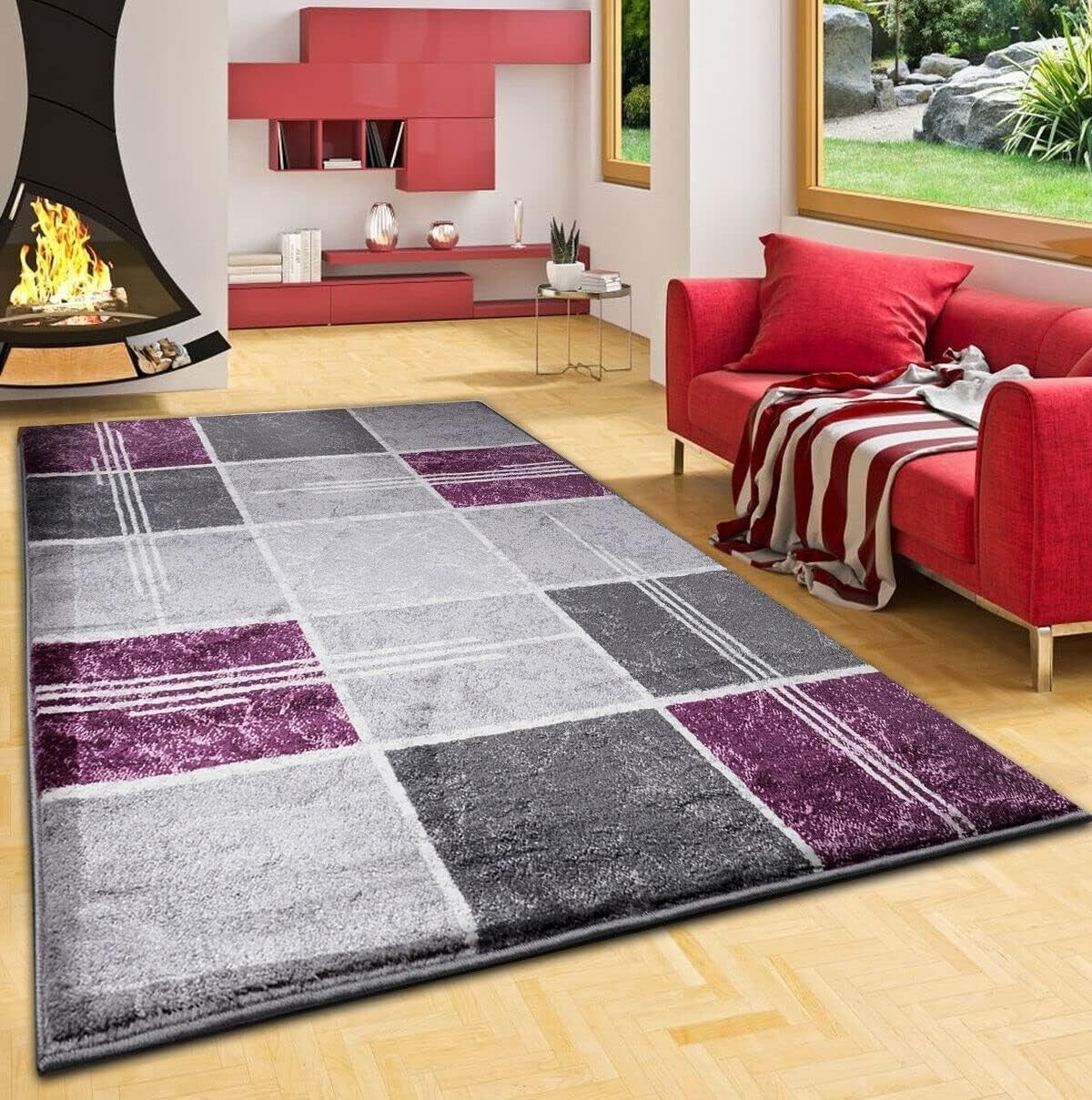 Extra Large Plush Area Rug 6x9 Soft Thick Pile Modern Living Room Carpet