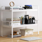 Adjustable Wood Desktop Shelf – 2-Tier Office Desk Organizer & Storage Rack