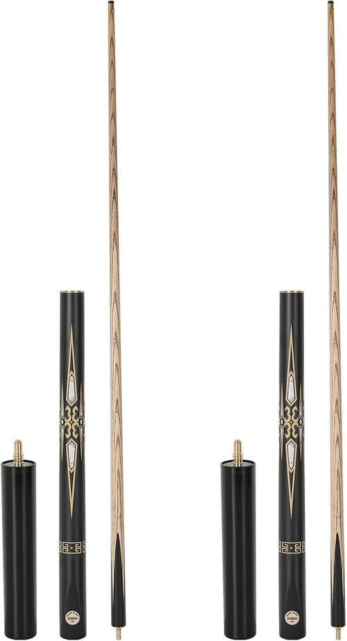 57in Handmade Snooker Cue 18oz Ash Wood 9.5mm Tip with Extension