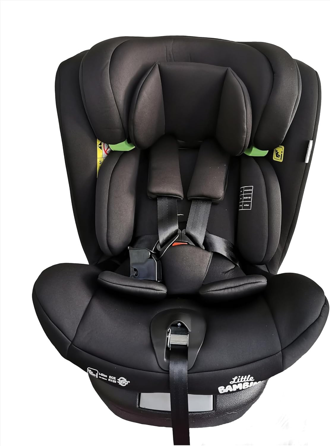 360° Rotating i-Size Car Seat ISOFIX R129 0–36kg Birth to 12 Years Black