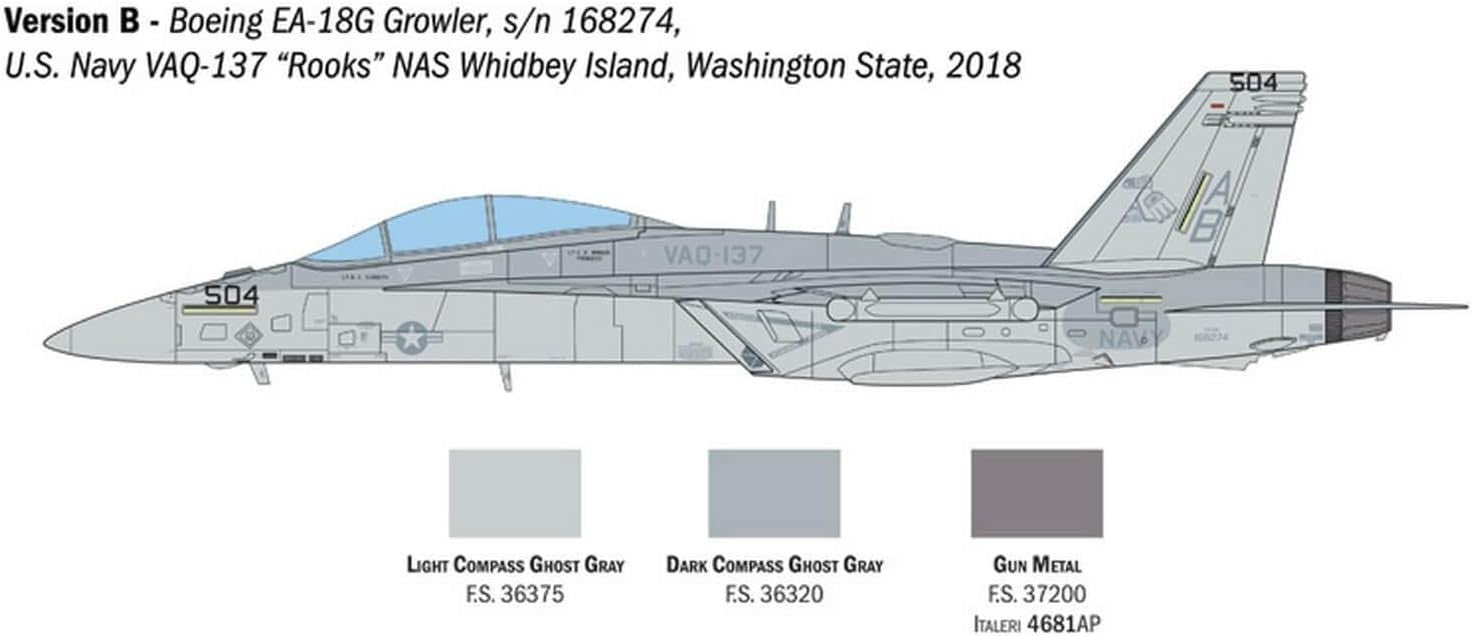 1:48 Scale EA-18G Growler Military Aircraft Model Kit Unassembled Plastic