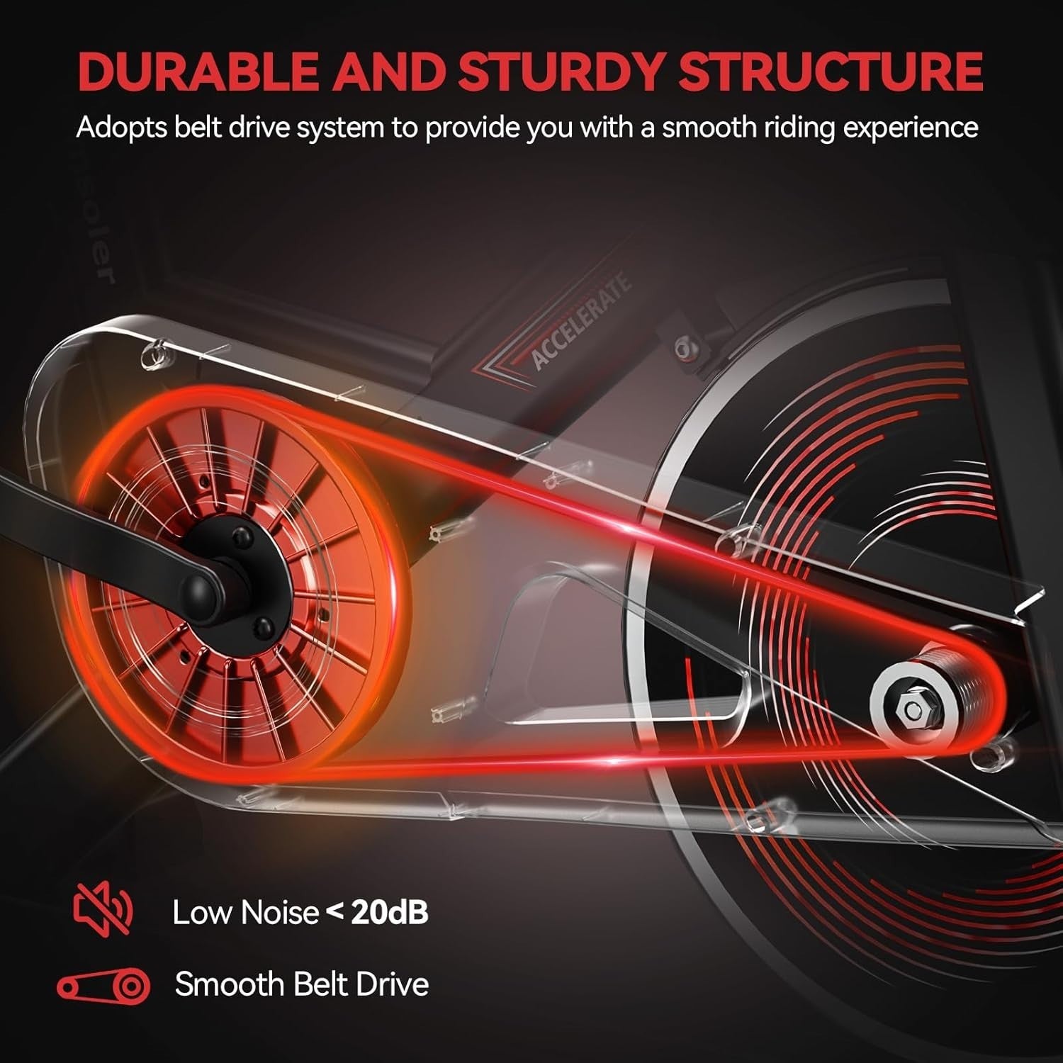 Quiet App-Connected Spin Bike w/ Curved Handlebar, LCD Display & 16kg Flywheel