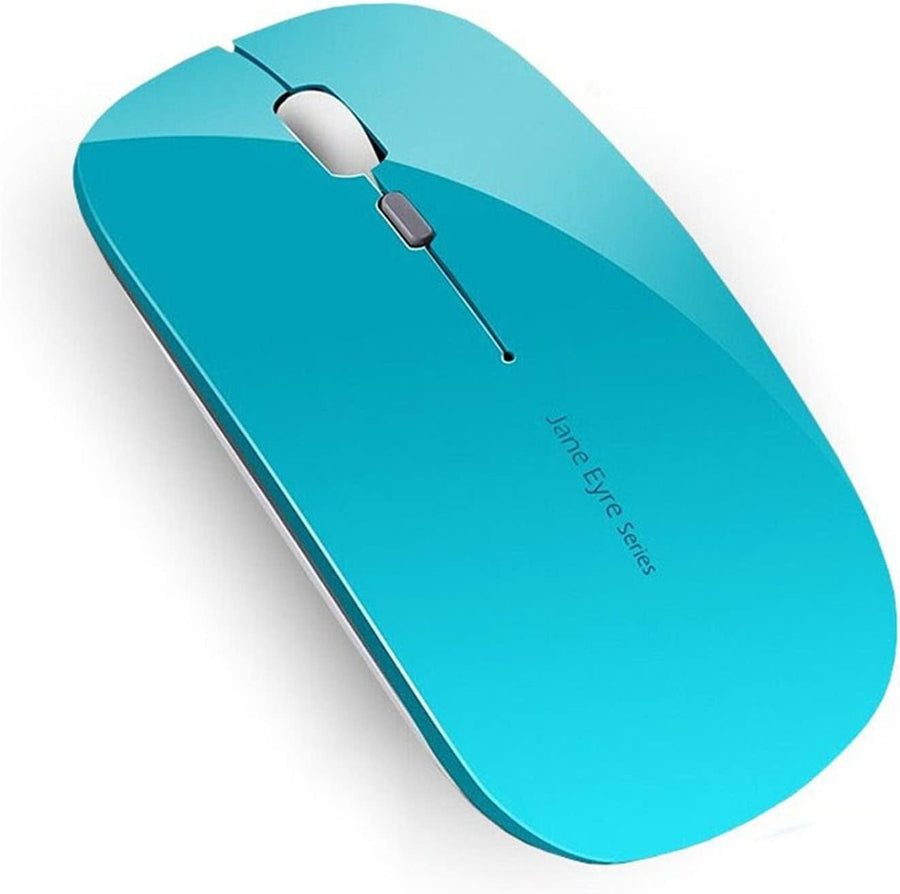 Rechargeable Wireless Mouse Silent Slim 2.4G 1600 DPI Blue