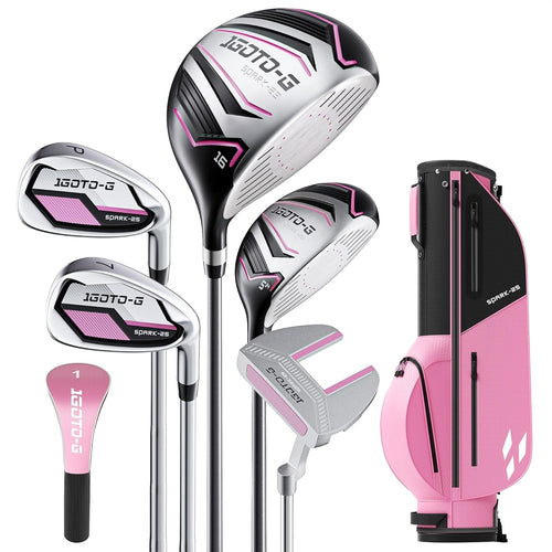 Kids Golf Club Set Ages 9–12 Right Hand Junior Stand Bag Driver Hybrid