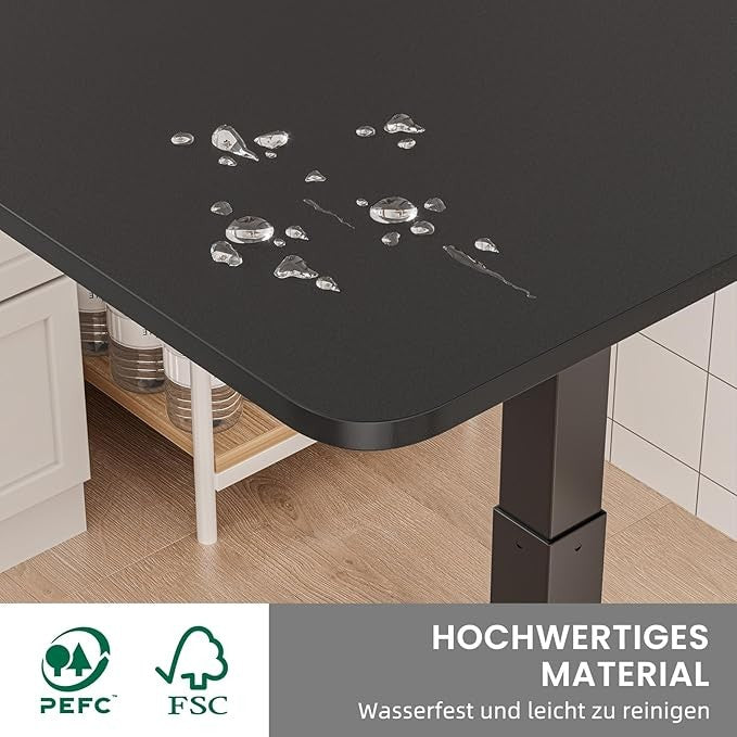 Overbed Laptop Table C Shaped Height Adjustable on Wheels 80x40cm Black