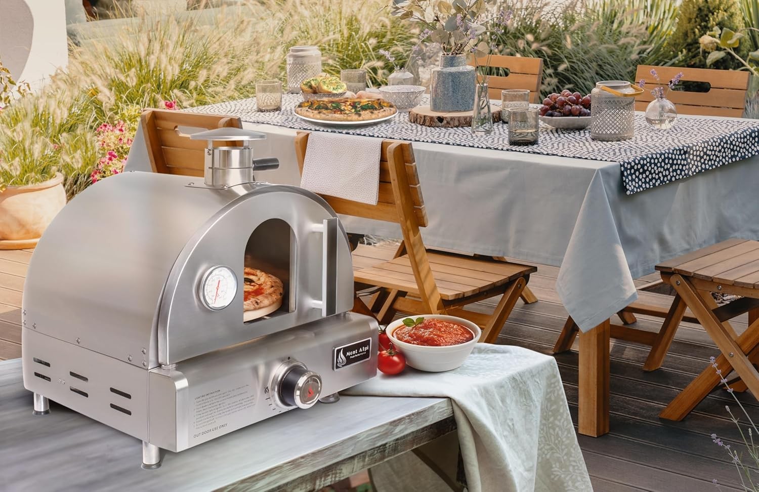 Stainless Steel Outdoor Pizza Oven | Gas & Wood Fired Multi-Fuel BBQ Grill